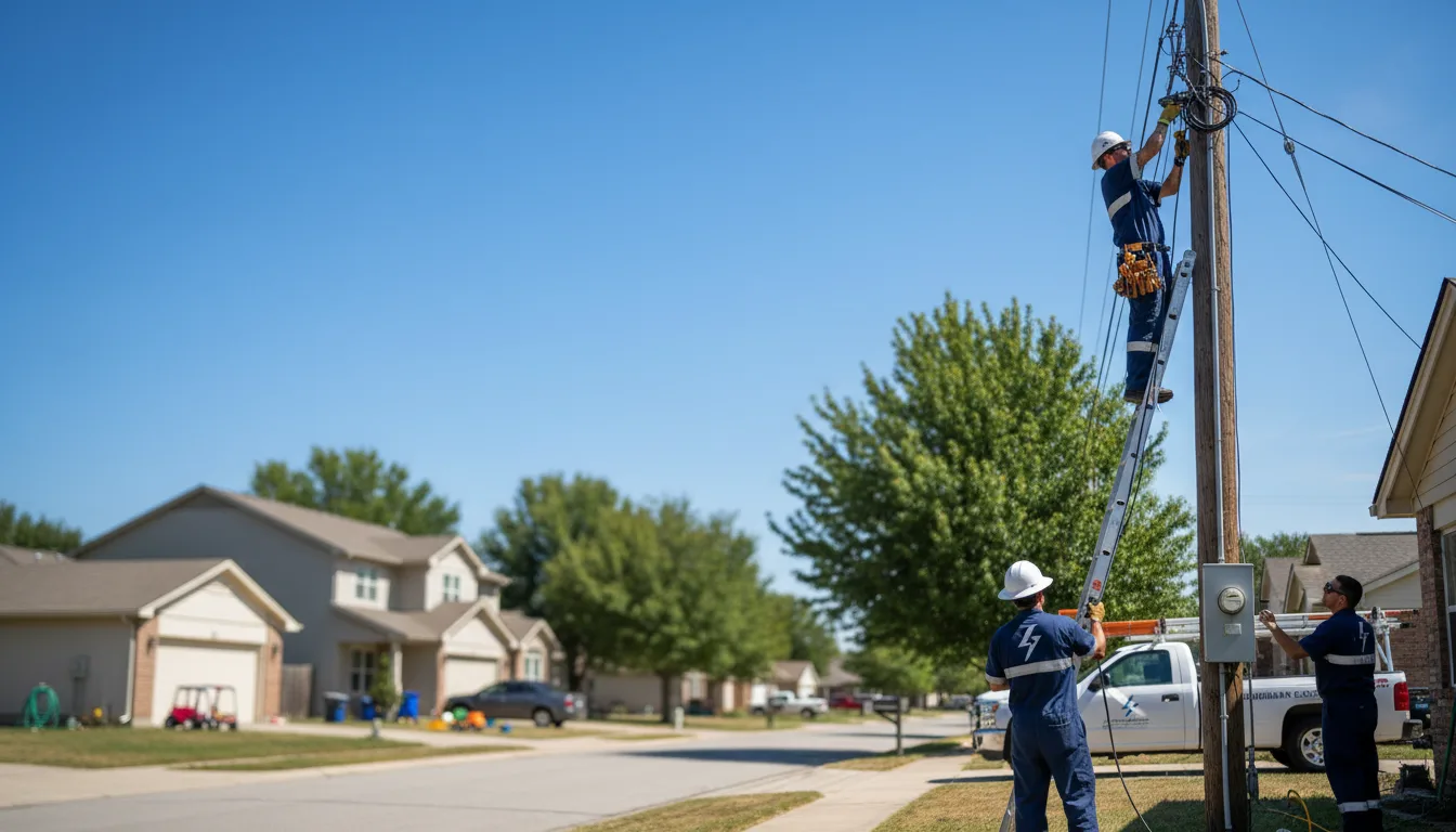 Residential electrician providing installation services in Roland, OK